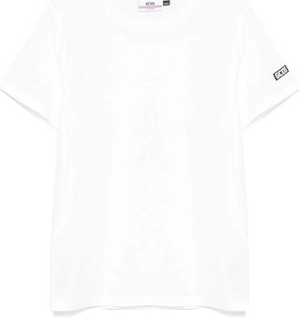 GCDS Wit Katoenen T-Shirt - Heren - T-shirts - Wit - 2XS - Katoen - Tops