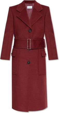 Ferragamo Wollen Jas - Dames - Mantel - Rood - XS - Wol - Jassen