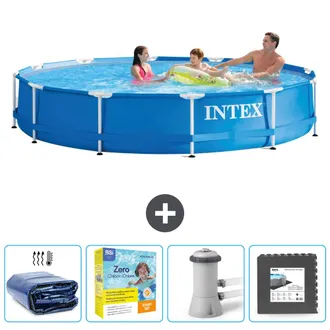 Intex Piscina Con Estructura Redonda - 366x76 Cm - 7-piezas Scb10