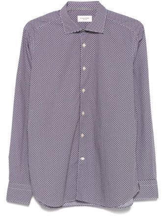 Tintoria Mattei geometric-print shirt - Blue