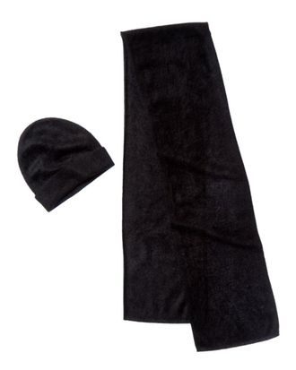 Amicale Cashmere Cashmere Brushed Cashmere Hat & Scarf Set