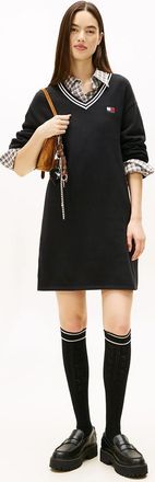 Tommy Jeans Trui jurk, V-hals, lange mouwen