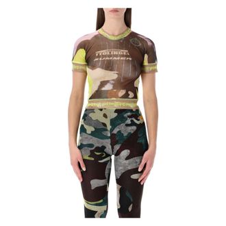 Ottolinger T-Shirts, female, Multicolor, L, Mesh Otto T-shirt