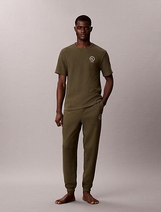 Calvin Klein Pantal&oacute;n De Ch&aacute;ndal De Estar Por Casa De Gofrado Peinado
