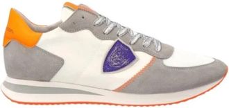 Philippe Model Leren Sneakers Tropez - Heren - Sneakers - Wit - 43 EU - Katoen - Schoenen