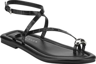 Marc Fisher Gynnie Strappy Sandal in Black at Nordstrom, Size 6.5