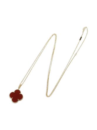 Van Cleef & Arpels Collana Alhambra in oro giallo 18 carati con corniola