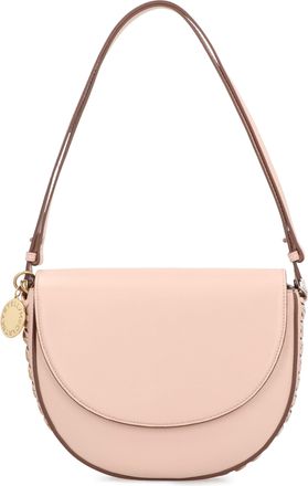 Stella McCartney Womens Medium Shoulder Bag With Flap Pink Polyester