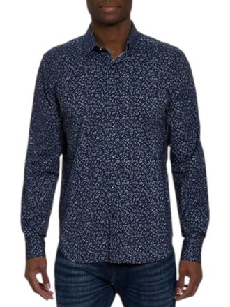 Robert Graham Schneider Long Sleeve Shirt In Navy