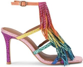 Kurt Geiger Fringe Ankle Strap Sandal in Pink Multi at Nordstrom, Size 7.5Us