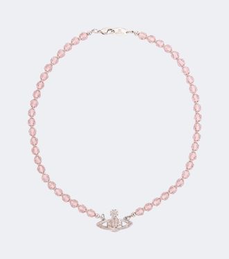 Vivienne Westwood Messaline crystal-embellished choker