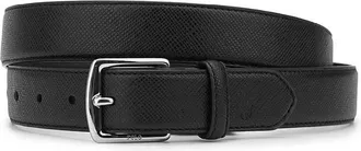 Polo Ralph Lauren Engraved Buckle Saffiano Leather Belt, Size 36