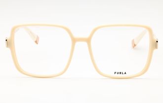 Furla VFU632 Oversized Acetate Eyeglasses - Ivory