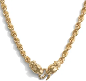 Awe Inspired Jaguar Collector Necklace in 14K Gold Vermeil at Nordstrom