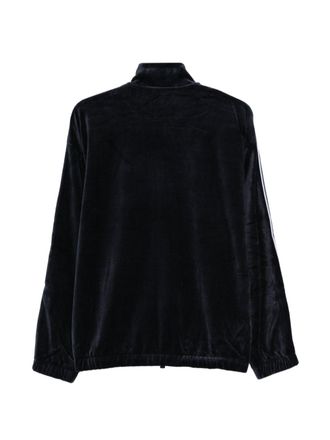 Emporio Armani Logo-Patch Velvet Sweatshirt - Navy