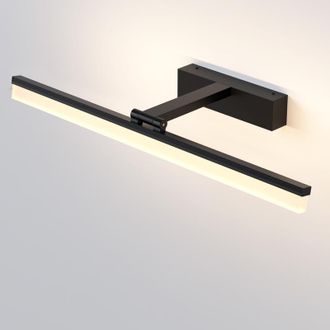 OEM Aplique Led De Pared De 40 Cm Para Ba&ntilde;o - Tira De Luz Giratoria Y Ajustable, 3 Temperaturas De Color A Elegir, Color Negro