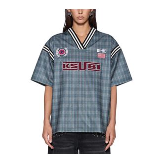 Ksubi Union Jersey Hunter Plaid Tee - Dames - Tops - Groen - Maat: Xs/S Jersey