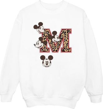 Disney Dames/Dames Mickey Mouse M Faces Sweatshirt (Wit)