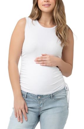 Ripe Jodie Ruched Rib Tank in White at Nordstrom, Size X-Small Au