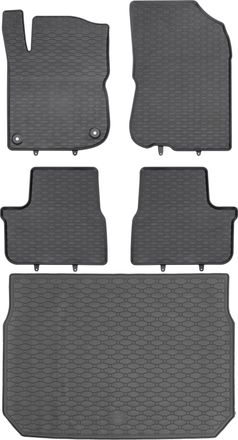 OEM Juego De Alfombrillas De Goma Para Coche Y Alfombrilla Para Maletero Para Peugeot 2008 I Suv (04.2013-12.2019)