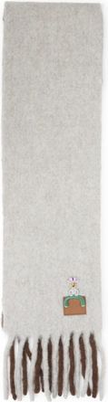 Loewe Light Grey Logo Scarf