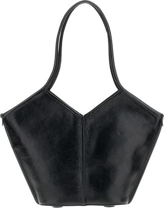 Hereu Calella Small Tote - Dames - Handtassen - Zwart - ONE Size - Leer - Tassen