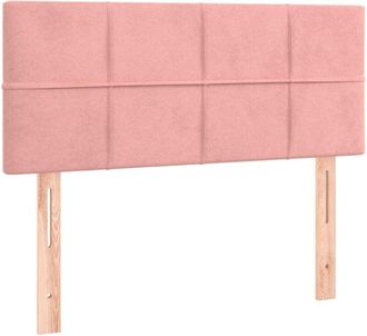 vidaXL Cabecero Con Led De Terciopelo Rosa 90x5x78/88 Cm Vidaxl