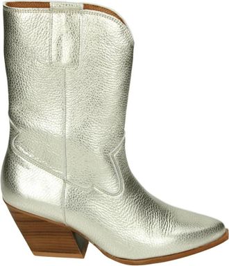 Red-Rag Western Laars Goud Leer Rubberen Zool - Dames - Cowboylaarzen - Grijs - 41 EU - Leer - Schoenen
