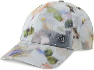 Maison Michel Tiger abstract-print baseball cap - women - Cotton/Polyester - S - Grey