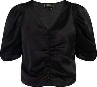 Faina Gedrapeerde bovenkant Dames zwart