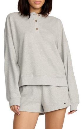 Volcom Lived in Fleece Henley in Heather Grey at Nordstrom Rack, Size X-Small
