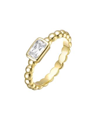 Rachel Glauber 14K Plated Cz Statement Ring