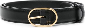 Lardini logo-plaque leather belt - men - Calf Leather - 100 - Black