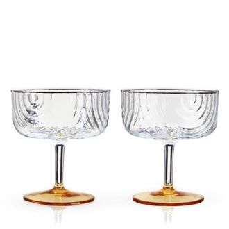 Viski Deco Gatsby Coupes Set of 2 in Clear at Nordstrom
