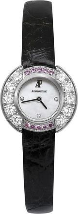 Audemars Piguet Pre-owned Audemars Piguet Round 3P Quartz Diamond White Dial Ladies Watch 67366BC.Y.0065RA.01