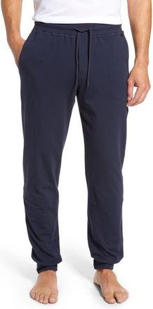 Hanro Living Cotton Drawstring Lounge Pants in Black Iris at Nordstrom, Size X-Large