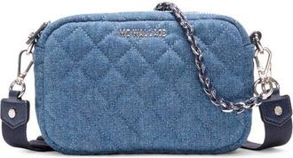 MZ Wallace Mini Crosby II Quilted Denim Crossbody Bag in True Blue Denim at Nordstrom