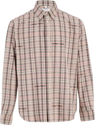 Off-white Mauve Morn Check Flanellen Katoenen Shirt - Heren - Casual Overhemden - Veelkleurig - M - Katoen - Overhemden