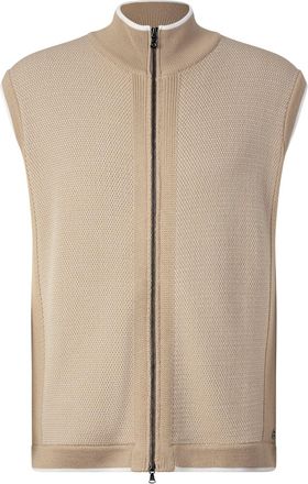 Bogner Enzo knitted waistcoat for men - Beige/white - XXL