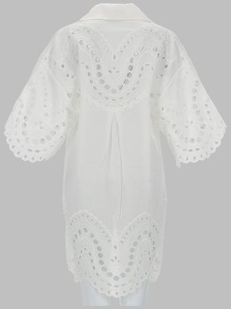 Charo Ruiz Ibiza Lace Cotton Blouse - White