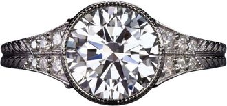 Verde 2ct Round Brilliant Cut Lab Grown Diamond Ring