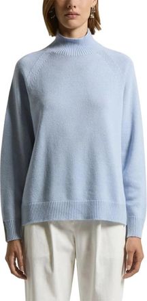 PESERICO Polo-neck Trui - Dames - Coltruien - Blauw - XL - Wol - Truien & Vesten