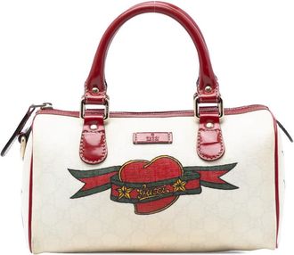 Gucci Pre-owned Gucci Small GG Supreme Joy Tattoo Heart Boston Bag Ladies 6SFQGJVLSYKDLL9G
