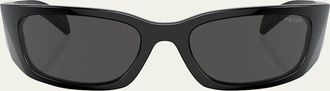 Prada Logo Propionate & Plastic Wrap Sunglasses
