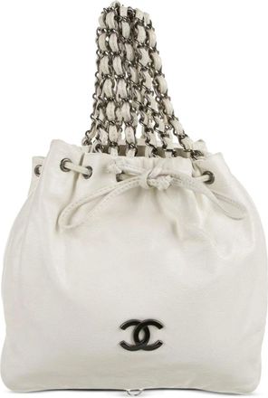 Chanel 2007 mini Dual Twin tote bag - women - CALFSKIN - One Size - White