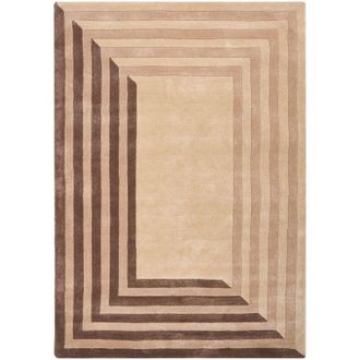 Beliani Tappeto in viscosa e lana fatto a mano Forma rettangolare 160 x 230 cm Beige Sarai