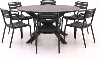 Forza Furniture Forza Vico/Fidenza &oslash;149cm dining tuinset 7-delig stapelbaar
