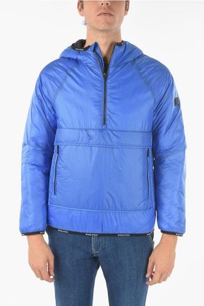 Woolrich gewatteerde PACK-IT anorak met capuchon in blauw