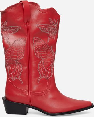 Undercover Women s Leather Western Boots Red