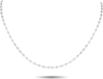 Luxury Bazaar 18K White Gold 1.90ct Diamond Necklace ANK 13912 16
